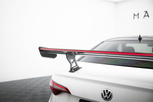 Maxton Design Carbon Heckflügel Heckspoiler mit Standfuß innen und LED für VW Jetta GLI Mk7