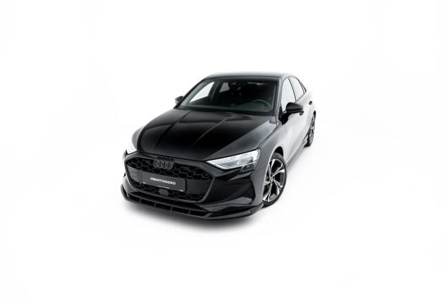 Maxton Design Frontlippe V.2 für Audi A3 Limousine 8Y Facelift Hochglanz schwarz