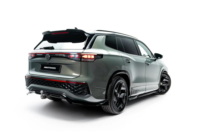 Maxton Design Heckdiffusor für VW Tayron R-Line Mk1 Hochglanz schwarz