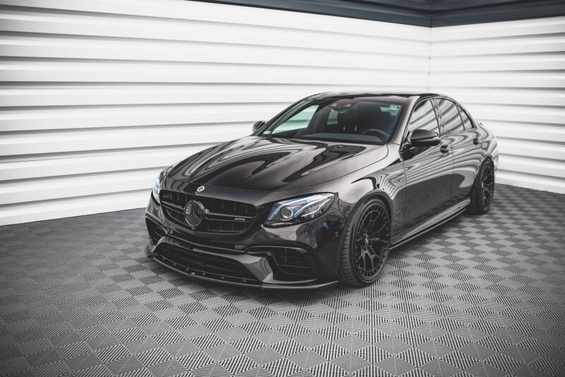 B-Ware Maxton Design Frontlippe V.3 für Mercedes E63 AMG Kombi/Limousine S213/W213 Hochglanz schwarz