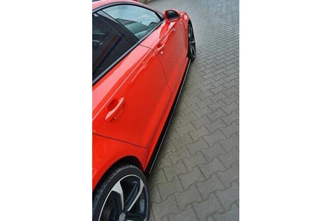 Maxton Design Seitenschweller für Audi S7 / A7 S-Line C7 Facelift Hochglanz schwarz