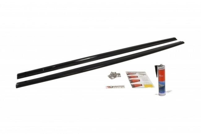Maxton Design Seitenschweller (Paar) für Ford Focus ST Mk2 Facelift Hochglanz schwarz