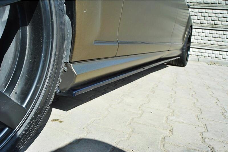 Maxton Design Seitenschweller (Paar) für Mercedes S-Klasse W221 AMG LWB Hochglanz schwarz