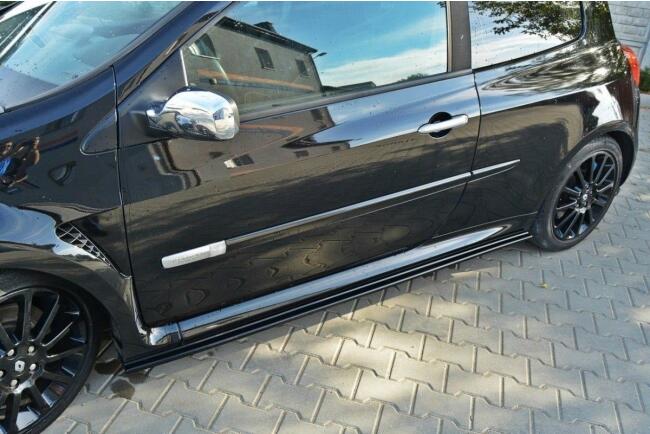 Maxton Design Seitenschweller (Paar) für Renault Clio 3 RS Hochglanz schwarz