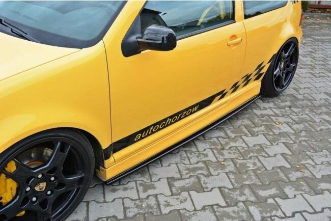 Maxton Design Seitenschweller (Paar) für VW Golf 4 R32 Hochglanz schwarz