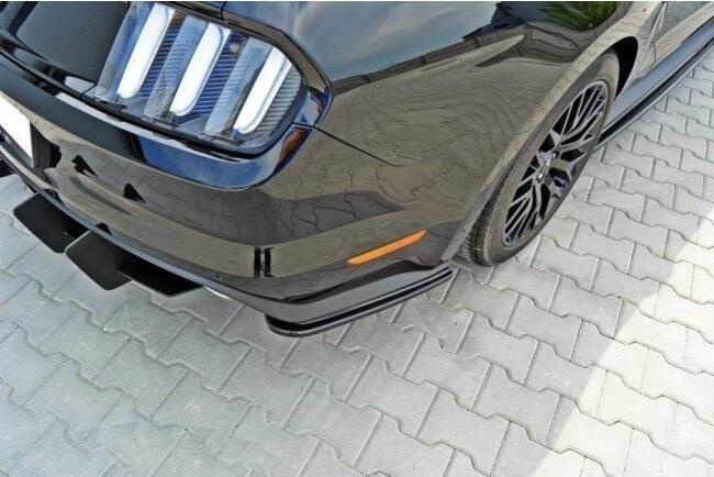 Maxton Design Diffusor Flaps für Ford Mustang GT Mk6 Hochglanz schwarz