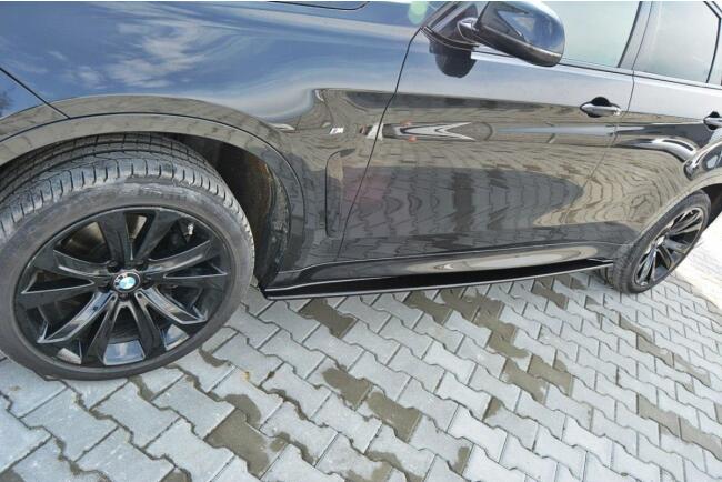 Maxton Design Seitenschweller für BMW X6 F16 M Paket Hochglanz schwarz