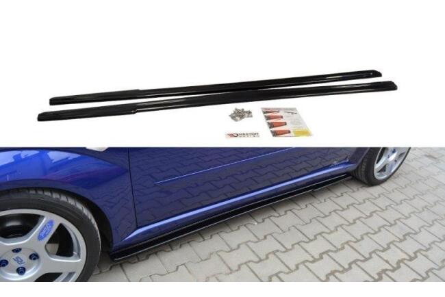 Maxton Design Seitenschweller (Paar) für Ford Focus RS Mk1 Hochglanz schwarz