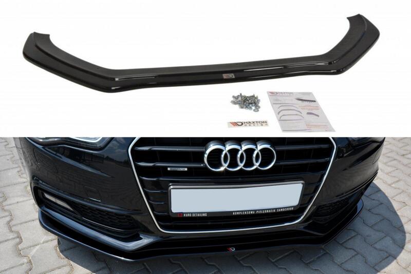 Maxton Design Frontlippe V.2 für Audi S5 / A5 S-Line 8T Facelift Hochglanz schwarz