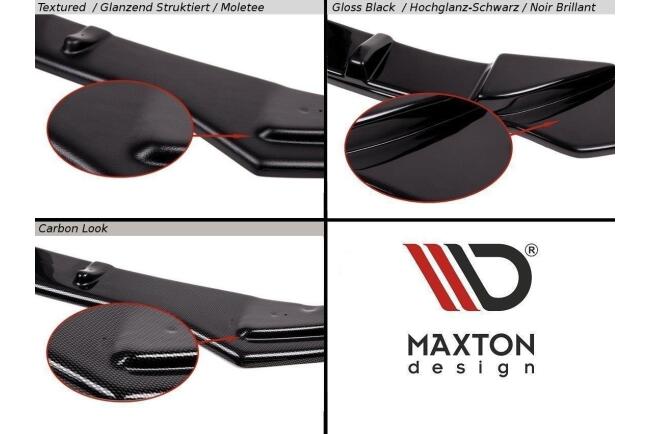 Maxton Design Frontlippe für Audi S7 / A7 S-Line C7 Facelift Hochglanz schwarz