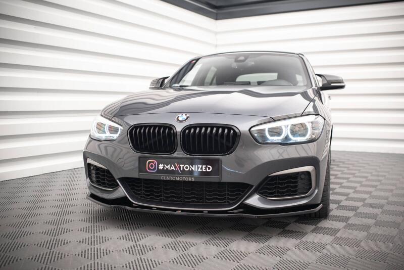Maxton Design Frontlippe V.1 für BMW 1er F20 / F21 M-Paket Facelift 2015-2019 Hochglanz schwarz