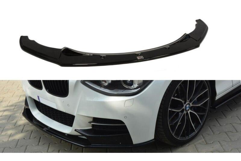 Maxton Design Frontlippe für BMW 1er F20 / F21 M Power vor Facelift Hochglanz schwarz