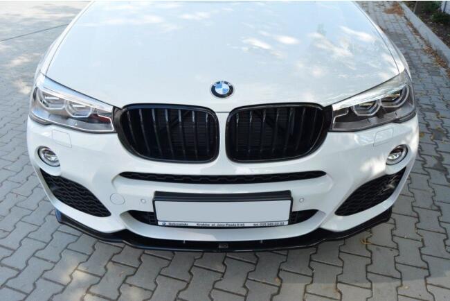 Maxton Design Frontlippe für BMW X4 F26 M Paket Hochglanz schwarz