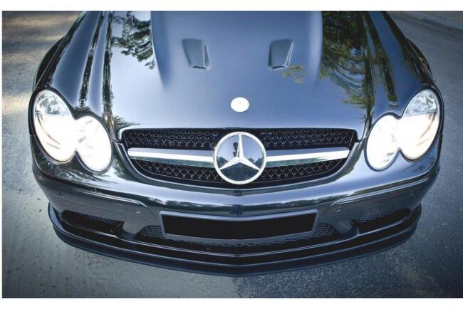 Maxton Design Frontlippe für Mercedes CLK W209 BLACK (SL Black Series Look) Hochglanz schwarz