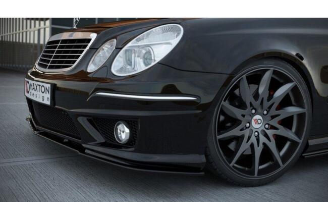 Maxton Design Frontlippe für Mercedes E-Klasse W211 AMG Facelift Hochglanz schwarz