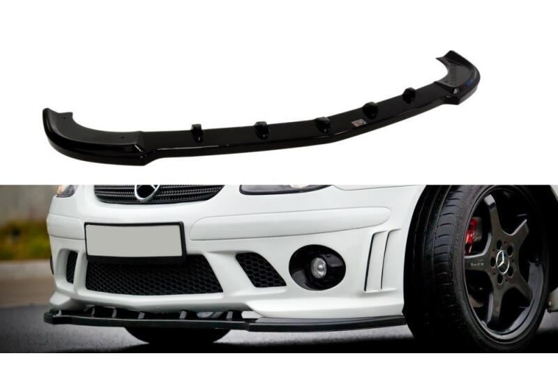 Maxton Design Frontlippe für Mercedes SLK R170 für AMG 204 Stoßstange Hochglanz schwarz