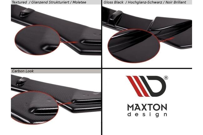 Maxton Design Frontlippe für Mercedes SLK R171 (für ME-SLK-R171-AMG204-F1) Hochglanz schwarz