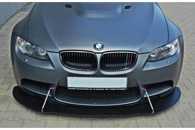 Maxton Design Street Pro Frontlippe V.2 für BMW M3 E92 / E93 vor Facelift schwarz Hochglanz