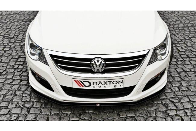 Maxton Design Frontlippe für VW Passat CC R36 R-Line vor Facelift Hochglanz schwarz