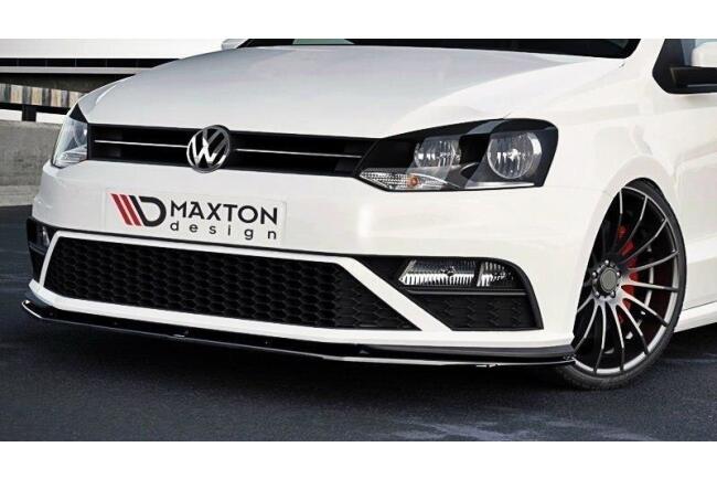 Maxton Design Frontlippe V.1 für VW Polo 5 GTI Facelift Hochglanz schwarz