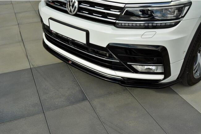 Maxton Design Frontlippe für VW Tiguan 2 R-Line Hochglanz schwarz