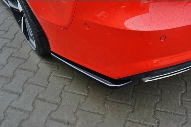 Maxton Design Diffusor Flaps für Audi A7 C7 S-Line Facelift Hochglanz schwarz