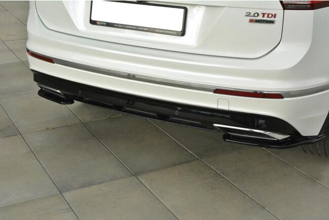 Maxton Design Diffusor Flaps für VW Tiguan 2 R-Line Hochglanz schwarz