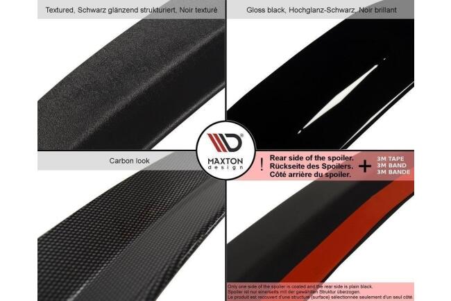 Maxton Design Spoiler Lippe für Hyundai Veloster Hochglanz schwarz