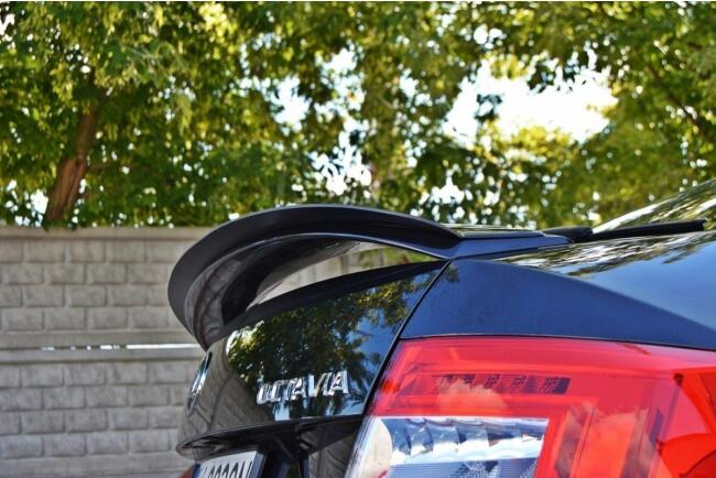 Maxton Design Heckspoiler Lippe für Skoda Octavia RS 3 III 5E (vor und nach Facelift) Hochglanz schwarz