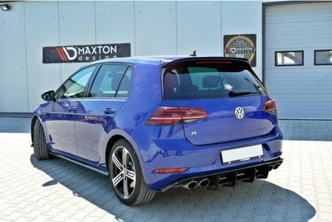 Maxton Design Spoiler Lippe V.1 für VW Golf 7 GTI / GTD / TCR / R und R-Line 2012-2019 Hochglanz schwarz
