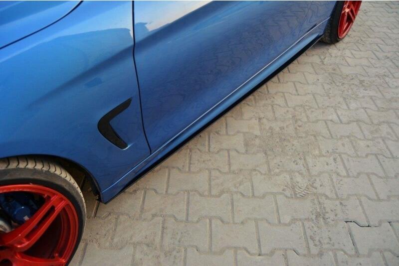 Maxton Design Street Pro Seitenschweller (Paar) V.1 für BMW 4er F32 F33 F36 M-Paket Schwarz matt