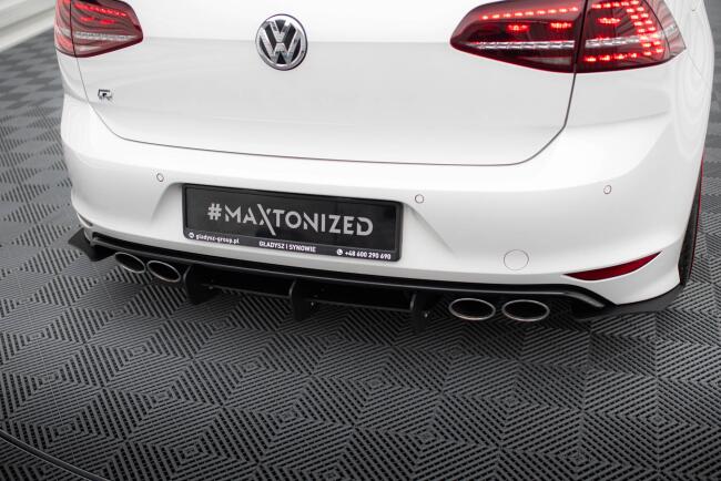 Maxton Design Street Pro Heckdiffusor für VW Golf 7 R / R-Line Hatchback matt schwarz