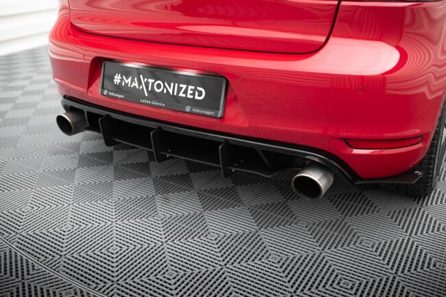 Maxton Design Street Pro Heckdiffusor für VW Golf 6 GTI / 35TH matt schwarz
