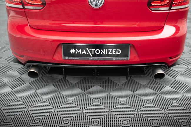 Maxton Design Street Pro Heckdiffusor für VW Golf 6 GTI / 35TH matt schwarz