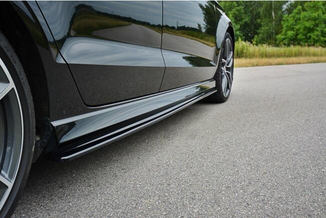 Maxton Design Seitenschweller (Paar) für Audi S3 / A3 S-Line 8V Limousine Hochglanz schwarz