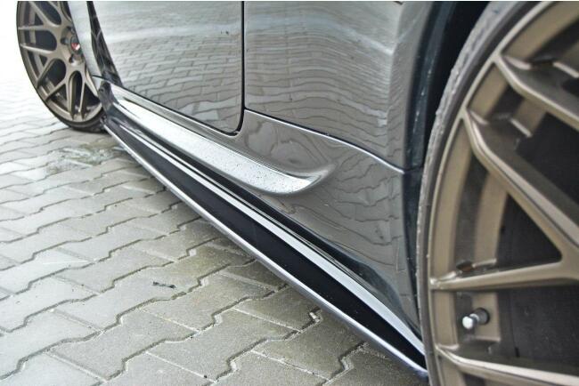 Maxton Design Seitenschweller (Paar) für BMW M6 E63 Hochglanz schwarz