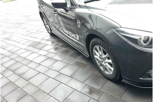 Maxton Design Seitenschweller (Paar) für Mazda 3 BM (Mk3) Facelift Hochglanz schwarz