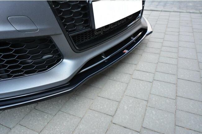 Maxton Design Frontlippe V.1 für Audi RS7 C7 Facelift Hochglanz schwarz