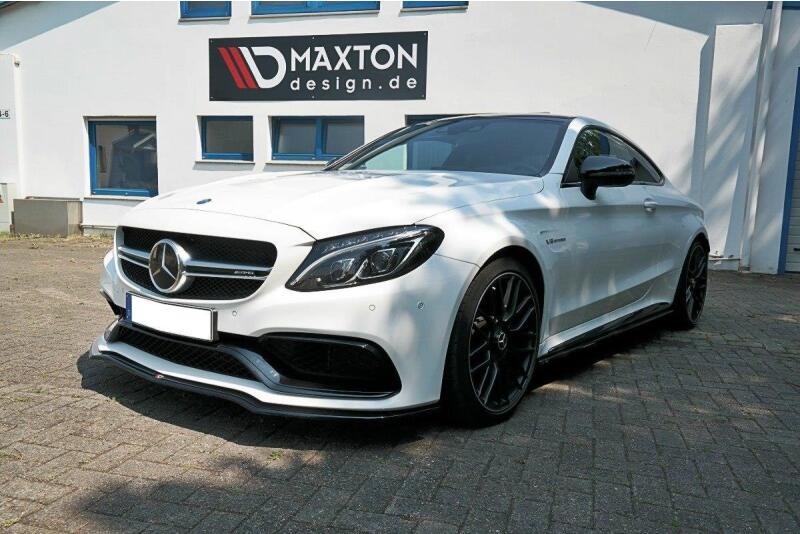 Maxton Design Frontlippe für Mercedes C-Klasse C205 63 AMG Coupe Hochglanz schwarz