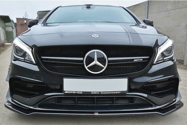 Maxton Design Frontlippe V.2 für Mercedes CLA A45 AMG C117 Facelift Hochglanz schwarz