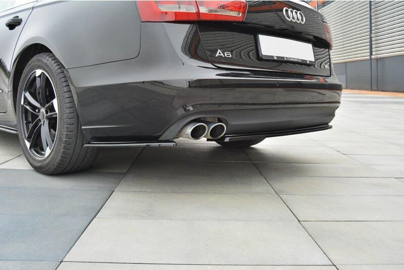 Maxton Design Diffusor Flaps für Audi A6 C7 Avant Hochglanz schwarz