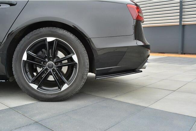 Maxton Design Diffusor Flaps für Audi A6 C7 Avant Hochglanz schwarz