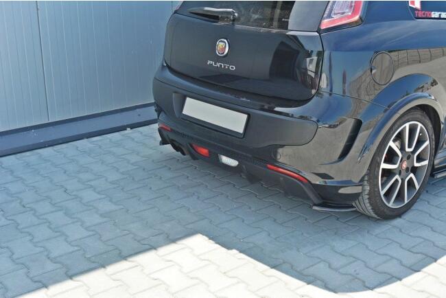 Maxton Design Diffusor Flaps für Fiat Punto Evo Abarth Hochglanz schwarz