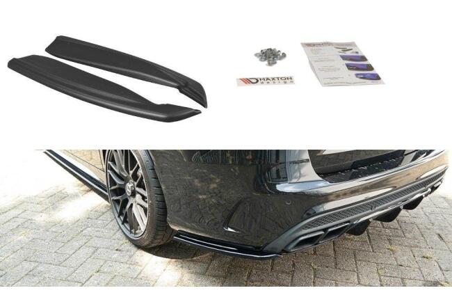 Maxton Design Diffusor Flaps für Mercedes C-Klasse S205 63 AMG Hochglanz schwarz