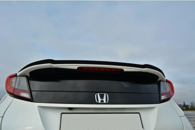 Maxton Design Heckspoiler Lippe für Honda Civic IX Mk9 Facelift Schwarz Hochglanz