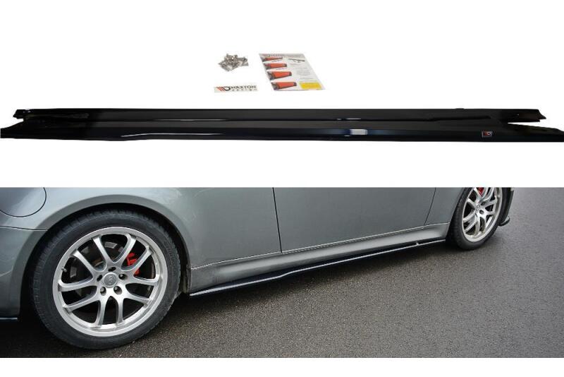 Maxton Design Seitenschweller (Paar) für Infinity G35 Coupe Hochglanz schwarz