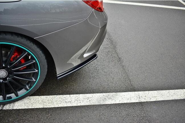Maxton Design Diffusor Flaps für Mercedes CLA C117 AMG-Line Facelift Hochglanz schwarz