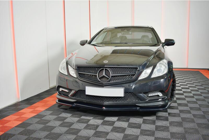 Maxton Design Frontlippe V.1 für Mercedes E-Klasse W207 / C207 Coupe AMG-Line Hochglanz schwarz