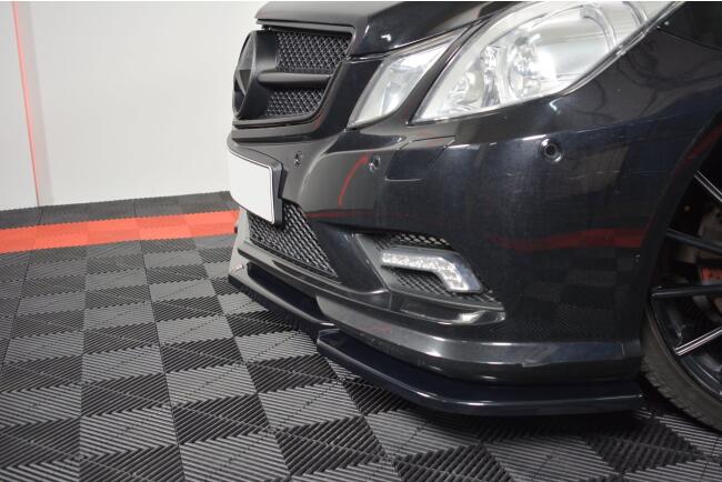 Maxton Design Frontlippe V.1 für Mercedes E-Klasse W207 / C207 Coupe AMG-Line Hochglanz schwarz