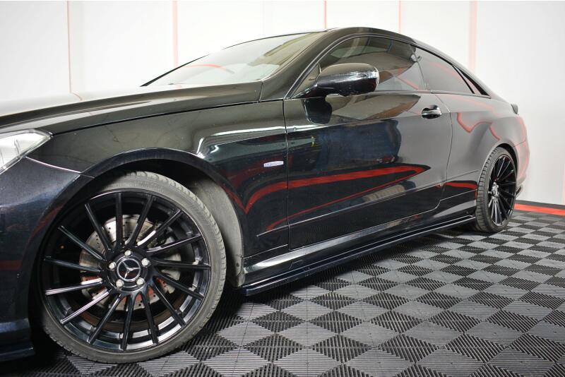Maxton Design Seitenschweller (Paar) für Mercedes E-Klasse W207 / C207 Coupe AMG-Line Hochglanz schwarz